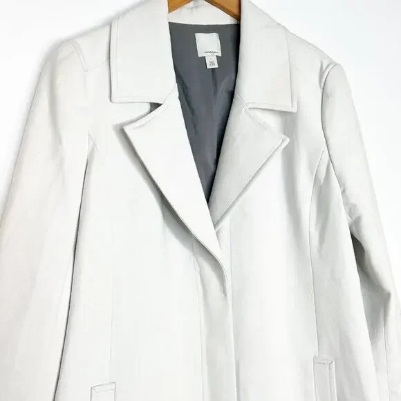 Halogen Cream & Grey Striped Jacket Coat - Picture 3 of 16